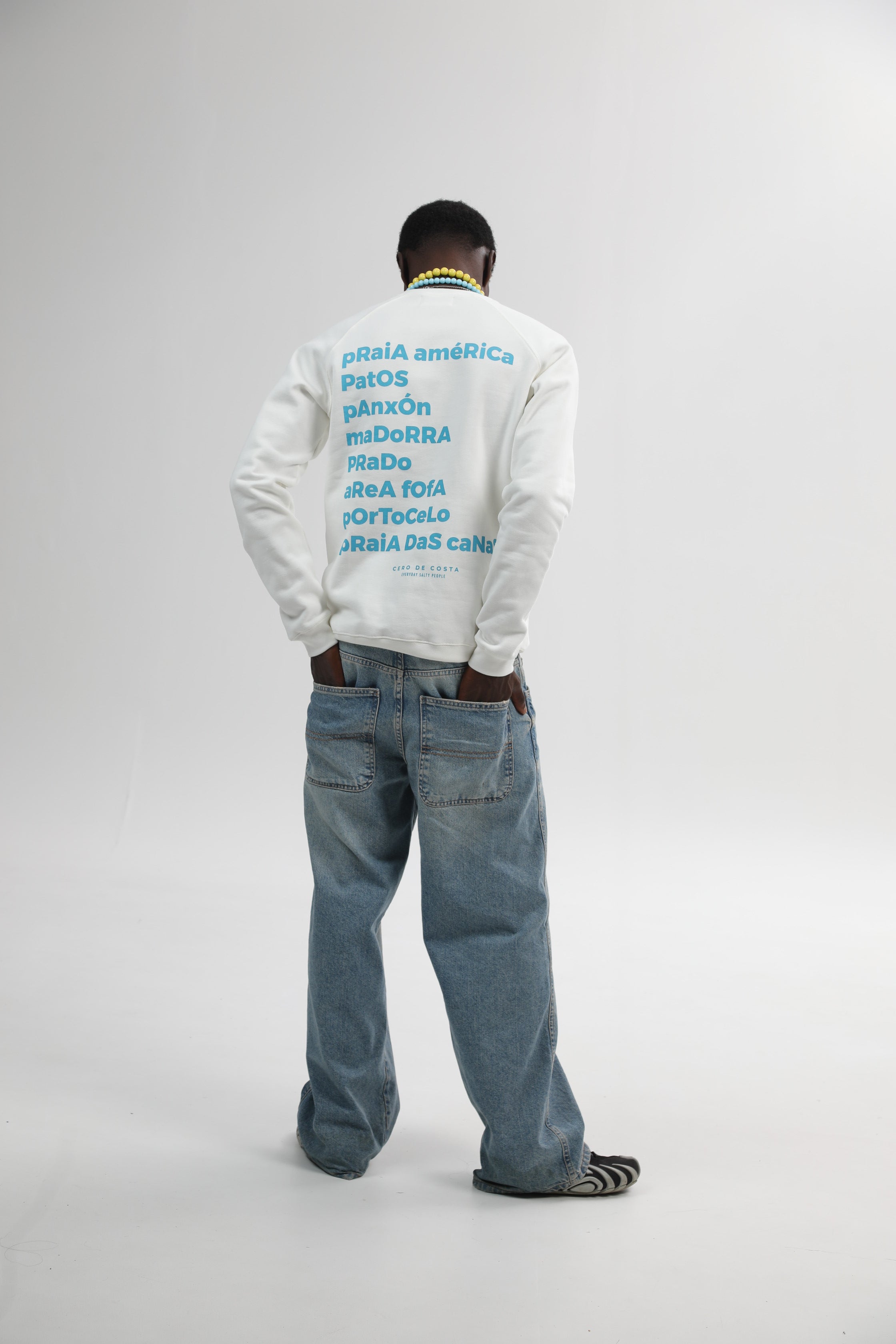 SUDADERA "PANXÓN" BLANCO/CELESTE